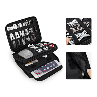 DUO Layer Travel iPad 10.8" Multi Gadget Pouch 06